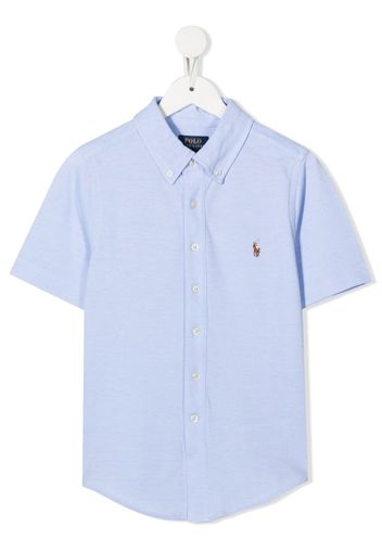 Ralph Lauren Kids Oxford short-sleeve shirt - Blau