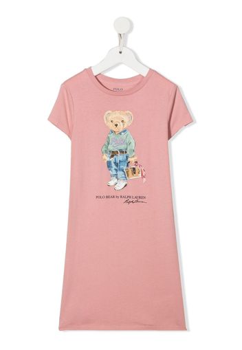 Ralph Lauren Kids Polo Bear cotton dress - Rosa