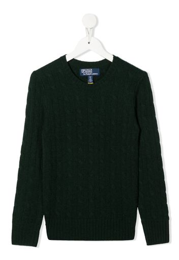 Ralph Lauren Kids cable-knit cashmere sweater - Grün