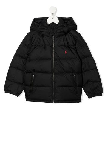 Ralph Lauren Kids padded zip-up down jacket - Schwarz