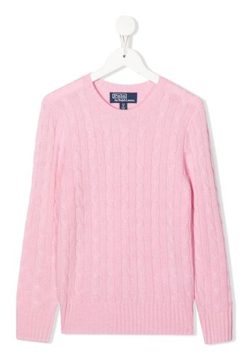 Ralph Lauren Kids cable-knit cashmere sweater - Rosa