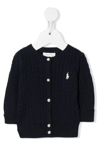 RALPH LAUREN KIDS Polo Pony cable-knit jumper - Blau