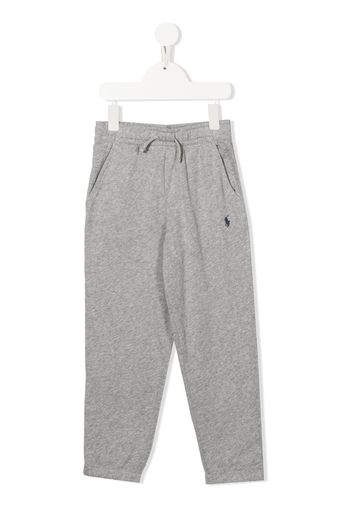 Ralph Lauren Kids embroidered-logo track pants - Grau