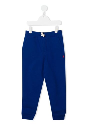 Ralph Lauren Kids embroidered-logo track pants - Blau