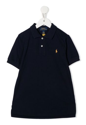 RALPH LAUREN KIDS Polo Pony embroidered polo top - Blau