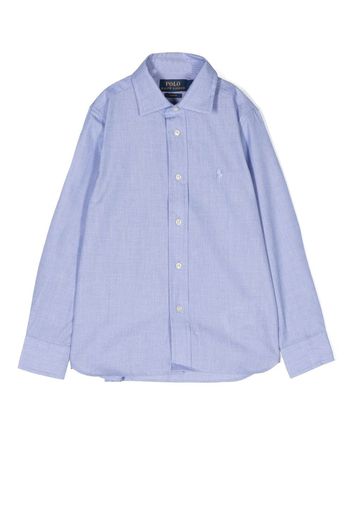 Ralph Lauren Kids classic button-up shirt - Blau