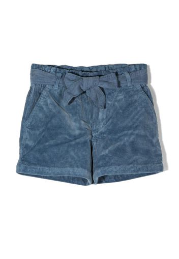 Ralph Lauren Kids bow-detail corduroy shorts - Blau