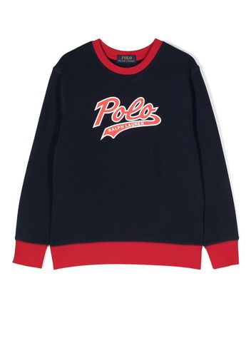 Ralph Lauren Kids logo-print sweatshirt - Blau