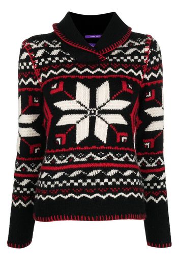 Ralph Lauren Collection intarsia-knit cashmere jumper - Schwarz