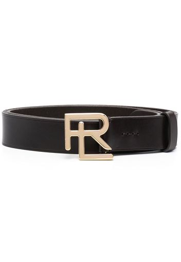 Ralph Lauren Collection monogram-buckle leather belt - Braun