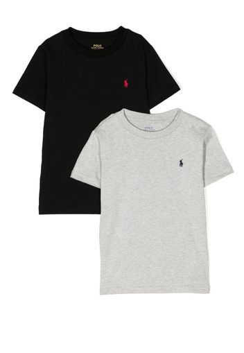 Ralph Lauren Kids logo-embroidered three-pack T-shirts - Mehrfarbig