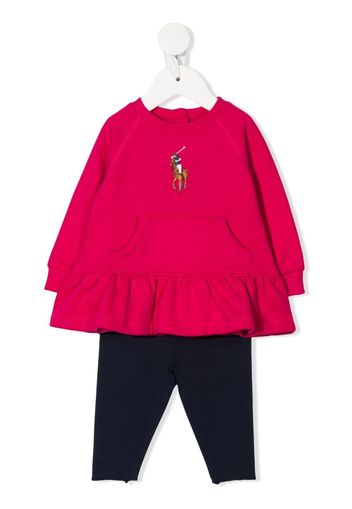 Ralph Lauren Kids logo-embroidered trouser set - Rosa