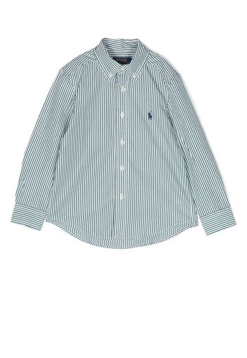 Ralph Lauren Kids striped long-sleeve shirt - Grün