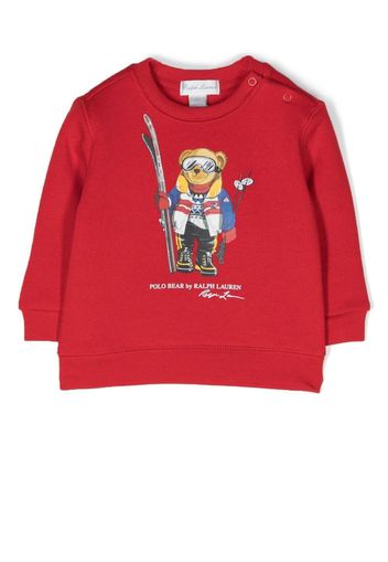 Ralph Lauren Kids graphic Teddy-motif sweatshirt - Rot