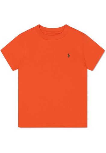 Ralph Lauren Kids embroidered-logo T-shirt - Orange