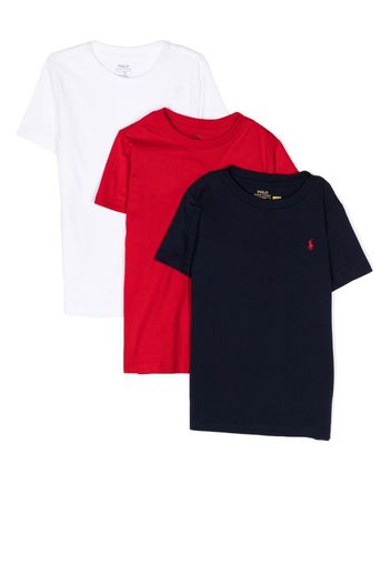 Ralph Lauren Kids embroidered-logo cotton T-shirt (pack of 3) - Mehrfarbig