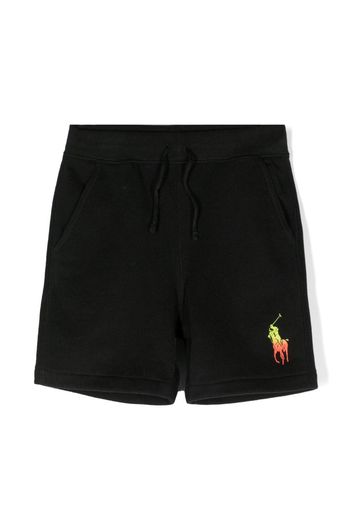 Ralph Lauren Kids PRL KID BOY BIG POLO PLAYER PRINT SHORTS BLACK - Schwarz