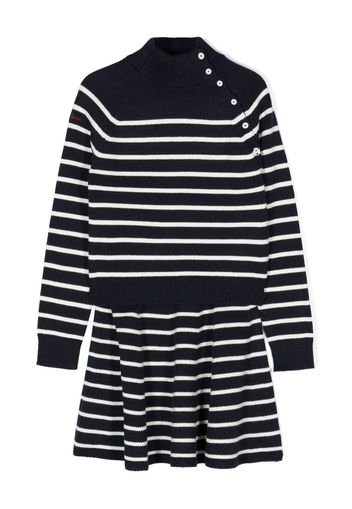 Ralph Lauren Kids stripe skirt and jumper set - Blau