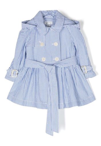 Ralph Lauren Kids stripe-pattern belted trench coat - Blau