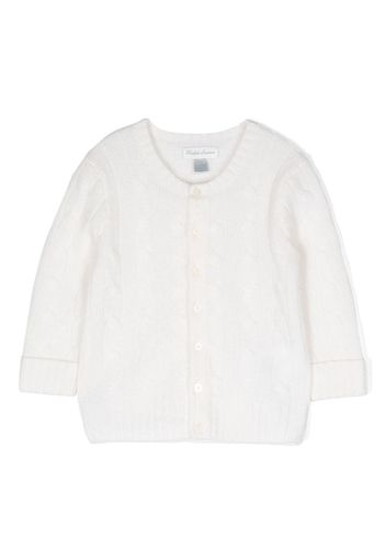 Ralph Lauren Kids Cardigan mit Zopfmuster - Weiß