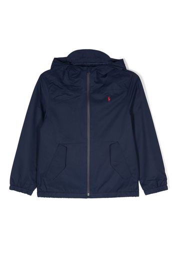 Ralph Lauren Kids logo-print zip-up hooded jacket - Blau