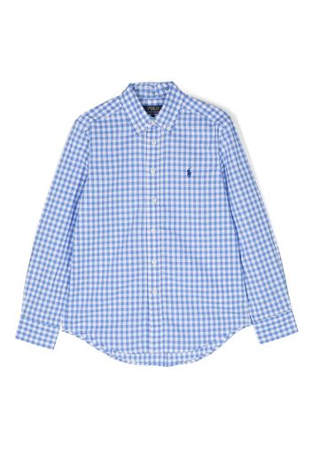 Ralph Lauren Kids Polo Pony check shirt - Blau