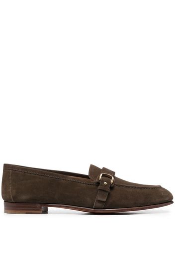 Ralph Lauren Collection leather buckle-strap loafers - Grün