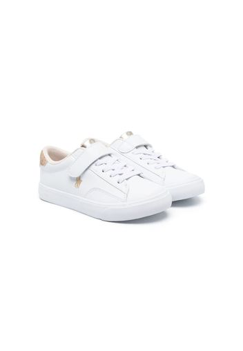 Ralph Lauren Kids Polo Pony glitter-detail sneakers - Weiß