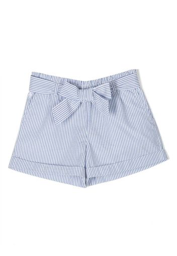 Ralph Lauren Kids bow-detail cotton shorts - Blau