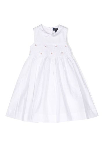 Ralph Lauren Kids floral-embroidery cotton dress - Weiß