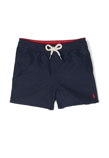 Ralph Lauren Kids Polo Pony motif swim shorts - Blau