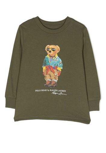 Ralph Lauren Kids Polo Bear long-sleeve T-shirt - Grün