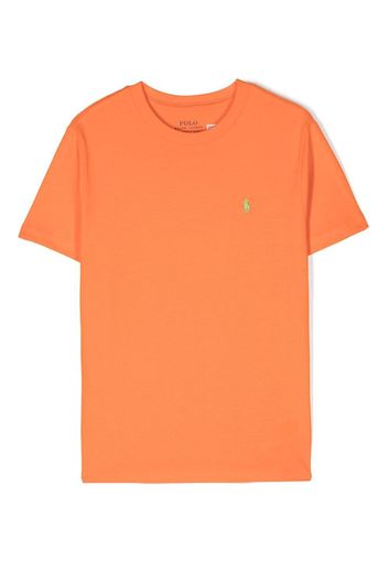 Ralph Lauren Kids Polo Pony-print short-sleeved T-shirt - Orange