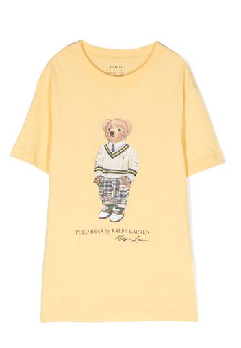 Ralph Lauren Kids Polo Bear-motif cotton T-shirt - Gelb