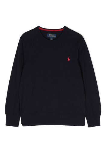 Ralph Lauren Kids logo-embroidered sweatshirt - Blau