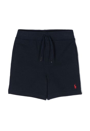 Ralph Lauren Kids logo-embroidered track shorts - Blau