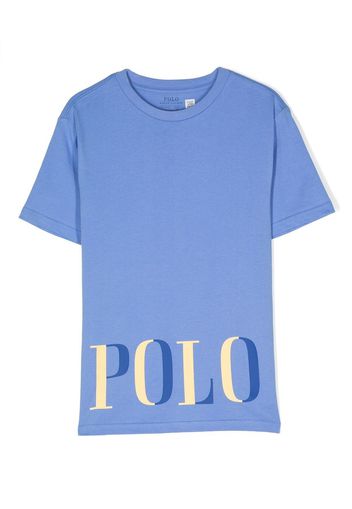 Ralph Lauren Kids short sleeves logo-print T-shirt - Blau