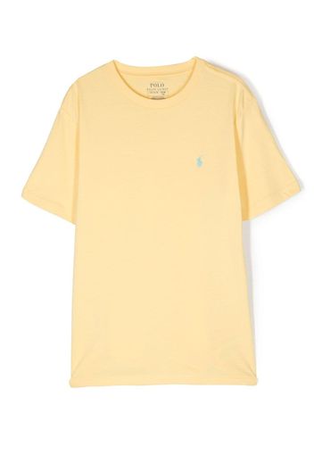 Ralph Lauren Kids logo-embroidered cotton T-shirt - Gelb
