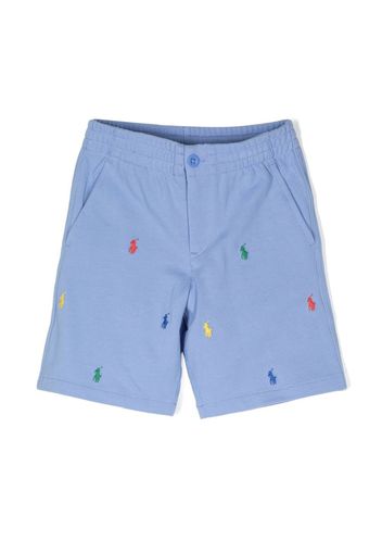 Ralph Lauren Kids Prepster logo-embroidered athletic shorts - Blau