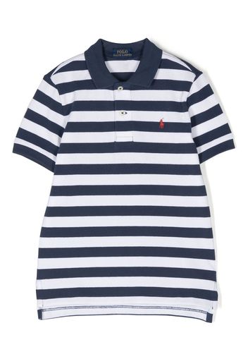 Ralph Lauren Kids striped polo shirt - Blau