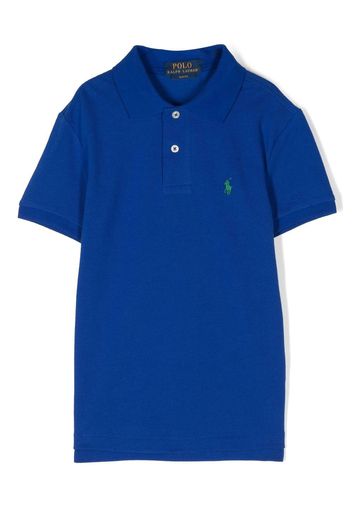 Ralph Lauren Kids plain cotton polo shirt - Blau