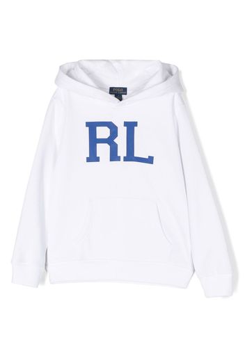 Ralph Lauren Kids logo-print longsleeved hoodie - Weiß