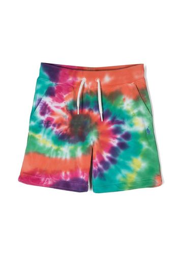 Ralph Lauren Kids tie-dye drawstring shorts - Rot