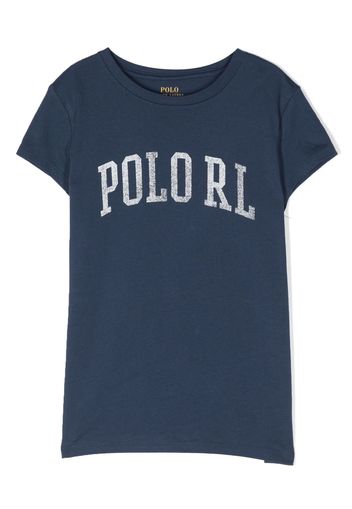 Ralph Lauren Kids logo-print cotton T-shirt - Blau