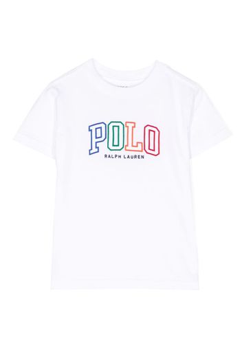 Ralph Lauren Kids embroidered-logo cotton T-shirt - Weiß