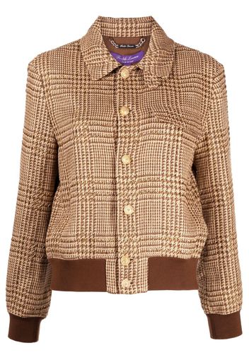 Ralph Lauren Collection plaid-check bomber jacket - Braun