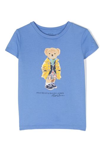 Ralph Lauren Kids Polo-bear print T-shirt - Blau