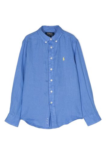 Ralph Lauren Kids Polo Pony button-down shirt - Blau