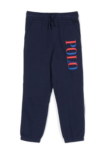 Ralph Lauren Kids logo-print cotton track pants - Blau