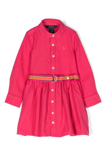 Ralph Lauren Kids Polo Pony-motif cotton shirtdress - Rosa